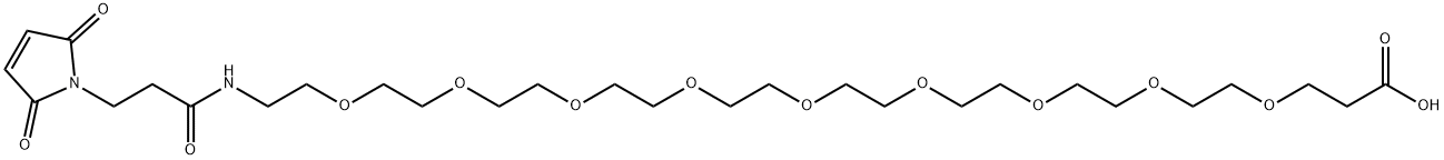 马来酰亚胺-九聚乙二醇-羧酸, 2112731-43-6, 结构式