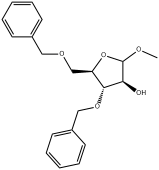 methyl 3,5-di-O-benzyl-α-D-arabinofuranoside Struktur