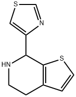 Thieno[2,3-c]pyridine, 4,5,6,7-tetrahydro-7-(4-thiazolyl)- 结构式