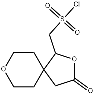 2,8-Dioxaspiro[4.5]decane-1-methanesulfonyl chloride, 3-oxo- Structure