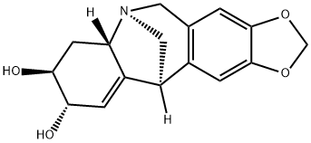 (6aS)-5,6a,7,8,9,11-ヘキサヒドロ-6β,11β-メタノ-6H-1,3-ベンゾジオキソロ[5,6-c][1]ベンゾアゼピン-8α,9β-ジオール 化学構造式