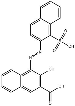 3-ヒドロキシ-4-(1-ソジオオキシスルホニル-2-ナフチルアゾ)-2-ナフタレンカルボン酸ナトリウム 化学構造式