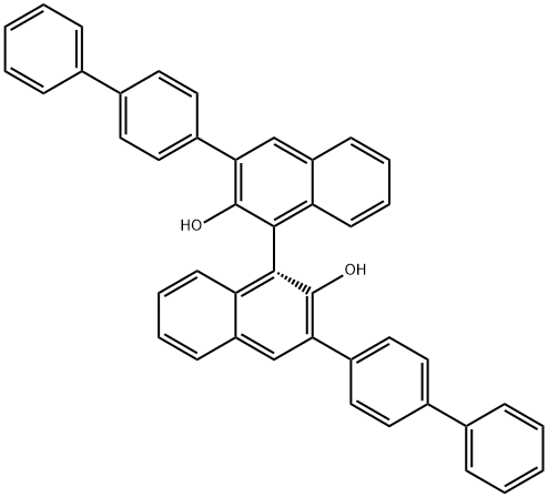 R-3,3'-bis([1,1'-biphenyl]-4-yl)-1,1'-Binaphthalene]-2,2'-diol Structure