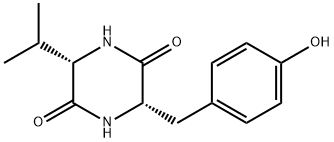 环(酪氨酸-缬氨酸)二肽, 21754-25-6, 结构式