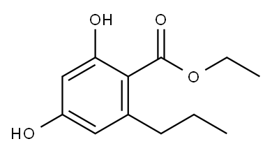 Ethyl divarinolcarboxylate Struktur