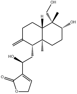 14-デオキシ-12-ヒドロキシアンドログラホリド 化学構造式