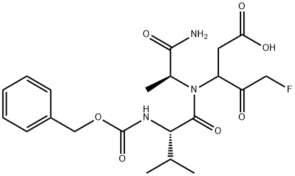 Z-VAL-ALA-DL-ASP-FLUOROMETHYLKETONE, 220644-02-0, 结构式