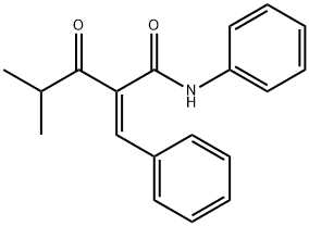 Pentanamide, 4-methyl-3-oxo-N-phenyl-2-(phenylmethylene)-, (2Z)-, 222320-29-8, 结构式