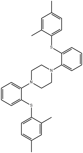 Piperazine, 1,4-bis[2-[(2,4-dimethylphenyl)thio]phenyl]-