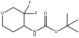 (3,3-Difluoro-tetrahydro-pyran-4-yl)-carbamic acid tert-butyl ester Structure