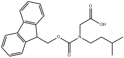 Glycine, N-[(9H-fluoren-9-ylmethoxy)carbonyl]-N-(3-methylbutyl)- Struktur