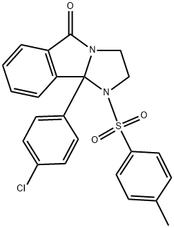 9b-(4-chlorophenyl)-1,2,3,9b-tetrahydro-1-[4-Methylphenyl)sulfonyl]-5H-iMidazo[2,1-α]isoindol-5-one Struktur