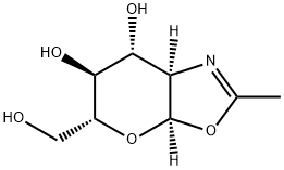 2-Methyl-(1,2-dideoxy-a-D-glucopyrano)-[2,1-d]-2-oxazoline Struktur