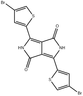 3,6-双(4-溴噻吩-2-基)-2,5-二氢吡咯并[3,4-C]吡咯-1,4-二酮 结构式