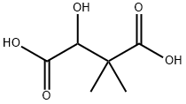 Butanedioic acid, 3-hydroxy-2,2-dimethyl- Structure