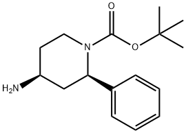 1-Piperidinecarboxylic acid, 4-amino-2-phenyl-, 1,1-dimethylethyl ester, (2R,4S)- Structure