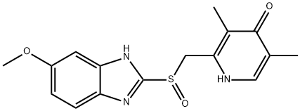 4(1H)-Pyridinone, 2-[[(6-methoxy-1H-benzimidazol-2-yl)sulfinyl]methyl]-3,5-dimethyl- Structure