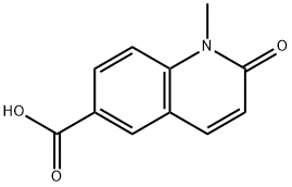 1-甲基-2-氧-1,2-二氢喹啉-6-羧酸, 23845-05-8, 结构式