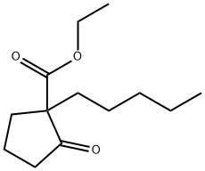 Cyclopentanecarboxylic acid, 2-oxo-1-pentyl-, ethyl ester Structure
