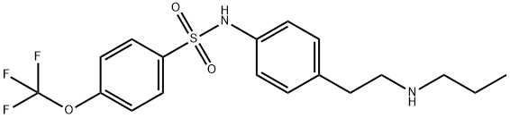 N-[4-[2-(Propylamino)ethyl)phenyl]-4-(trifluoromethoxy)-benzenesulfonamidehydrochloride Structure