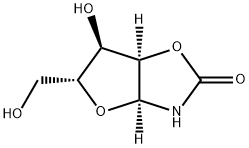 (3aS,5R,6R,6aR)-6-Hydroxy-5-(hydroxymethyl)tetrahydrofuro[2,3-d]oxazol-2(5H)-one Structure