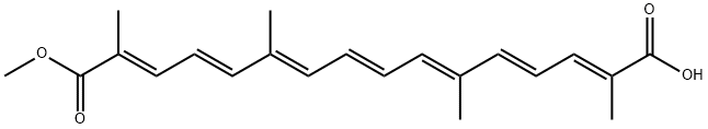 8,8'-Diapo-ψ,ψ-carotene-8,8'-dioic acid 8-methyl ester Structure