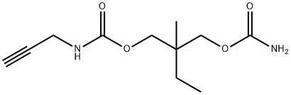 2-(Carbamoyloxymethyl)-2-methylbutyl=2-propynylcarbamate Struktur