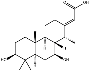 [E,(-)]-3β,7β-Dihydroxycassa-13(15)-ene-16-oic acid Struktur