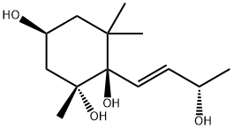 巨豆-7-烯-3,5,6,9-四醇, 276870-26-9, 结构式