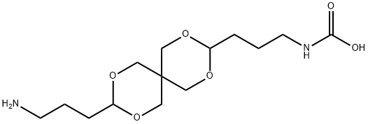 Carbamic acid, 3-[9-(3-aminopropyl)-2,4,8,10-tetraoxaspiro[5.5]undec-3-yl]propyl]-(8CI) Struktur