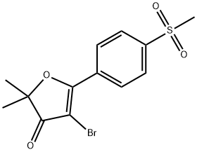 3(2H)-Furanone, 4-bromo-2,2-dimethyl-5-[4-(methylsulfonyl)phenyl]-|