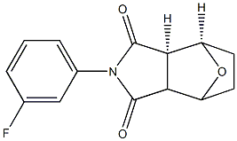 (1β,4β)-N-(m-フルオロフェニル)-7-オキサビシクロ[2.2.1]ヘプタン-2β,3β-ジカルボイミド 化学構造式