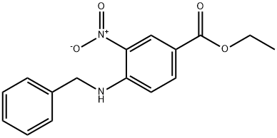 Benzoic acid, 3-nitro-4-[(phenylmethyl)amino]-, ethyl ester