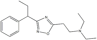 (+)-5-[2-(Diethylamino)ethyl]-3-(α-ethylbenzyl)-1,2,4-oxadiazole 结构式