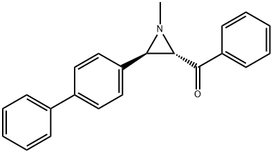 rel-Phenyl[(2S*)-3β*-(1,1'-biphenyl-4-yl)-1-methylaziridine-2α*-yl] ketone Struktur