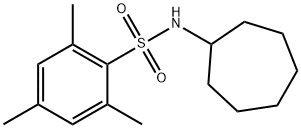 Benzenesulfonamide, N-cycloheptyl-2,4,6-trimethyl- Structure