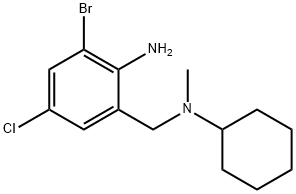盐酸溴己新杂质I(N-甲基-N-环己基-2-氨基-5-氯-3-溴苯甲胺), 32193-43-4, 结构式