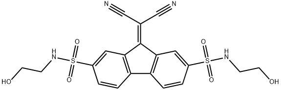 9-(dicyanomethylene)-N~2~,N~7~-bis(2-hydroxyethyl)-9H-fluorene-2,7-disulfonamide Struktur