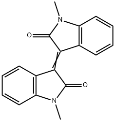 2H-Indol-2-one, 3-(1,2-dihydro-1-methyl-2-oxo-3H-indol-3-ylidene)-1,3-dihydro-1-methyl- 化学構造式