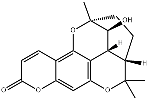 (2R)-3,3aβ,4,5-Tetrahydro-3β-hydroxy-2,5,5-trimethyl-2α,4α-ethano-2H,9H-dipyrano[4,3,2-de:3',2'-g][1]benzopyran-9-one Structure