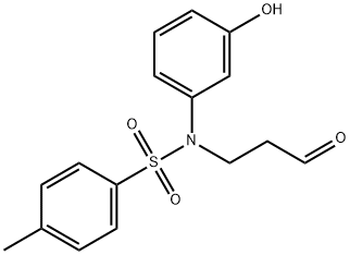 Benzenesulfonamide, N-(3-hydroxyphenyl)-4-methyl-N-(3-oxopropyl)- 结构式