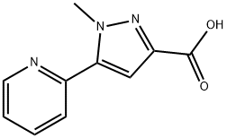 1H-Pyrazole-3-carboxylic acid, 1-methyl-5-(2-pyridinyl)- Structure