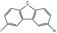9H-Carbazole, 3-bromo-6-iodo- Structure