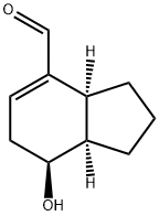 1H-Indene-4-carboxaldehyde, 2,3,3a,6,7,7a-hexahydro-7-hydroxy-, (3aS,7S,7aR)-,343605-41-4,结构式