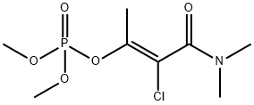 (Z)-2-chloro-3-dimethoxyphosphoryloxy-N,N-dimethyl-but-2-enamide Struktur
