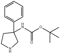 Carbamic acid, N-(3-phenyl-3-pyrrolidinyl)-, 1,1-dimethylethyl ester Structure
