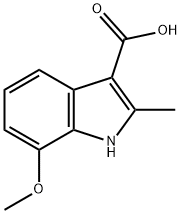 1H-Indole-3-carboxylic acid, 7-methoxy-2-methyl- 化学構造式