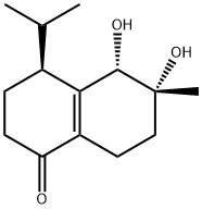 1(2H)-Naphthalenone, 3,4,5,6,7,8-hexahydro-5,6-dihydroxy-6-methyl-4-(1-methylethyl)-, (4S,5S,6R)- Structure