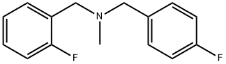 Benzenemethanamine, 2-fluoro-N-[(4-fluorophenyl)methyl]-N-methyl- 化学構造式