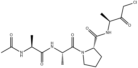 N-acetylalanyl-alanyl-prolyl-alanine chloromethyl ketone Structure